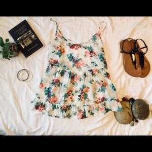 Love Tree Sheer Floral Blouse